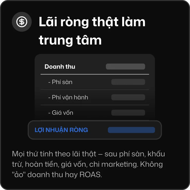Lãi ròng thật làm trung tâm