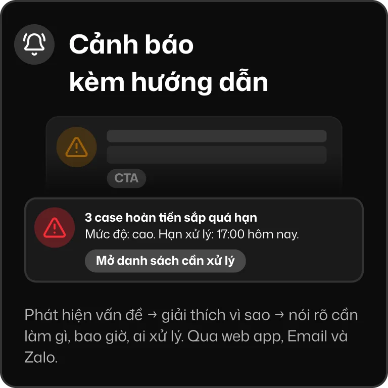 Cảnh báo kèm hướng dẫn