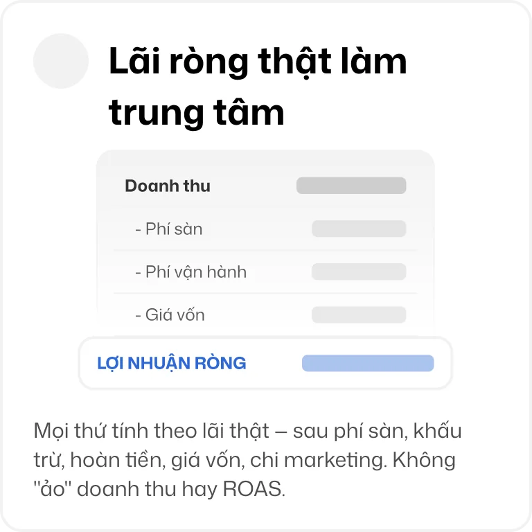 Lãi ròng thật làm trung tâm