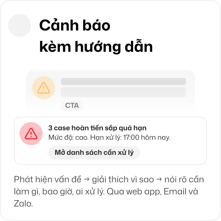 Cảnh báo kèm hướng dẫn